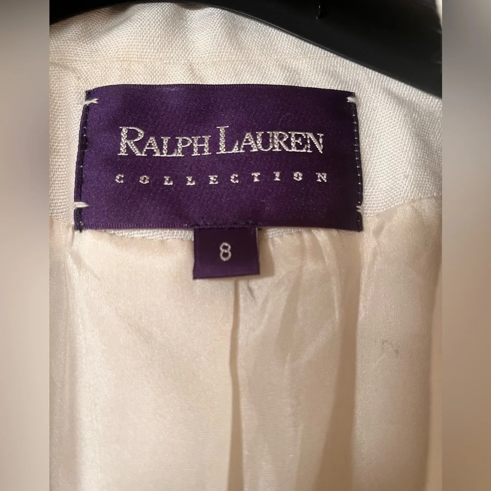 Ralph Lauren Purple Label White Blazer Size 8 - Picture 4 of 4